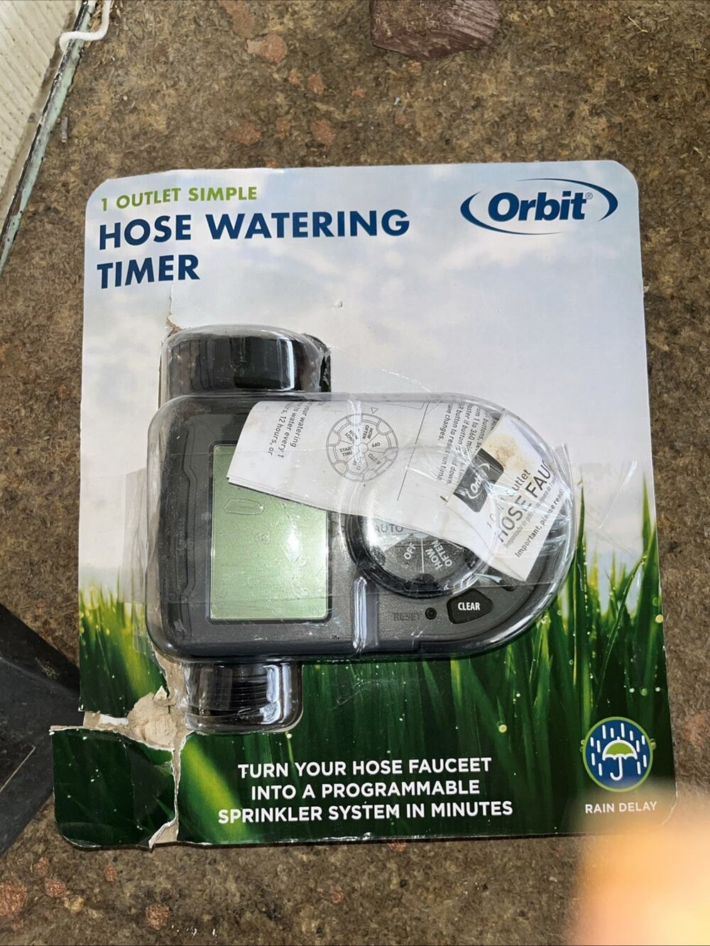 Orbit 1-Outlet Programmable Hose Faucet Timer Watering Sprinkler Timer 56619.